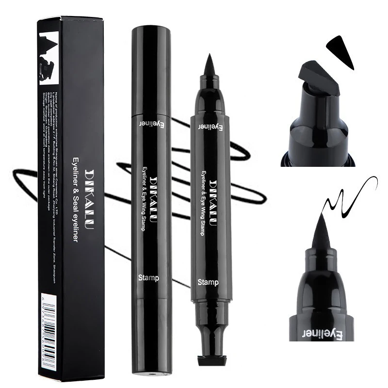 Trucco nero a doppia estremità cosmetici economici Eyeliner impermeabile Eye Line Make Up donna the Eyes Pencil Long Lasting Dry Beauty