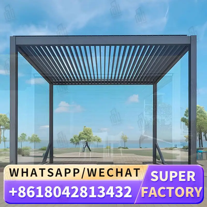 

Aluminium Pergola Gazebo Outdoor Shelter 6X4 Patio Garden Backyard Structure Louver Pergola