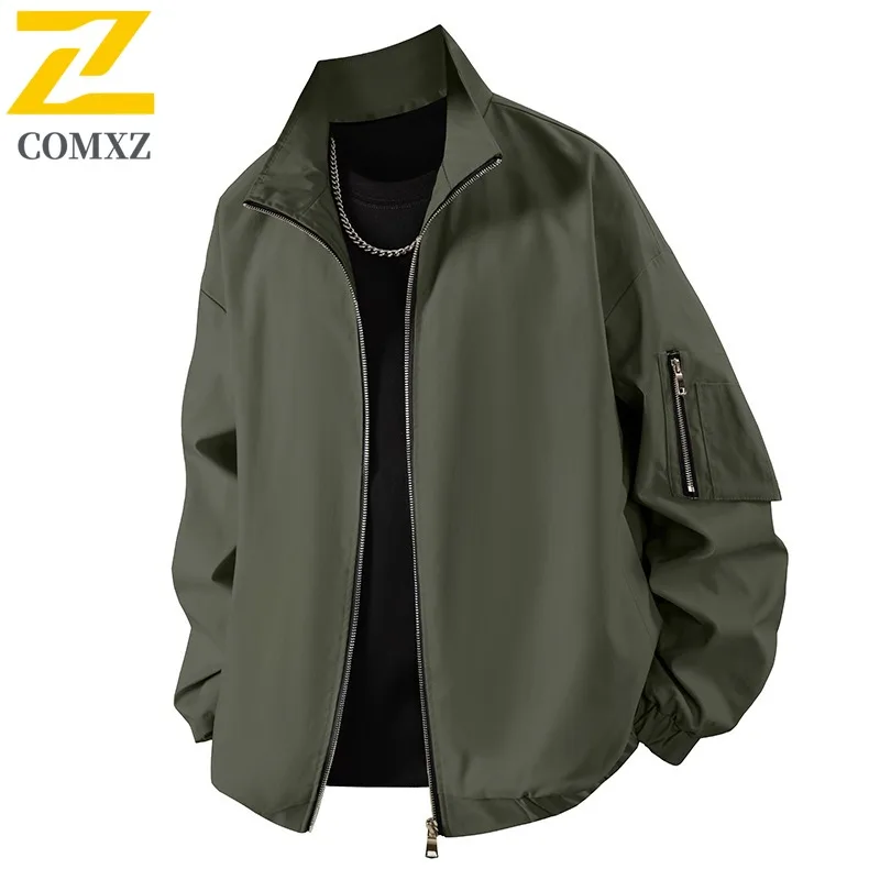 

Men's Casual Jacket 2025 Autumn New Simple Windproof Breathable Loose Baseball Collar Jacket Outdoor Street Travel Men Clothing