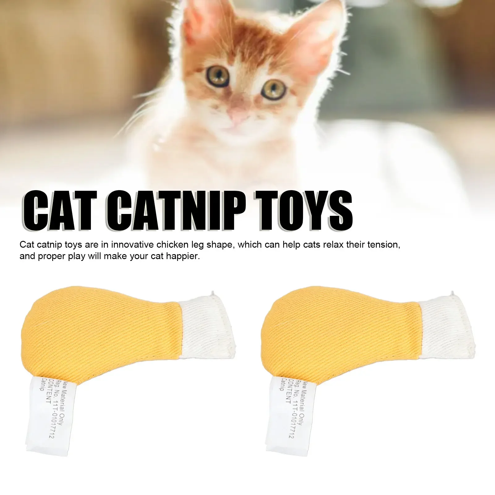 咬傷に強い鶏の脚の猫のおもちゃ,柔らかく,快適,インタラクティブ,ぬいぐるみ,キャットニップ,犬,猫,ペット,2個