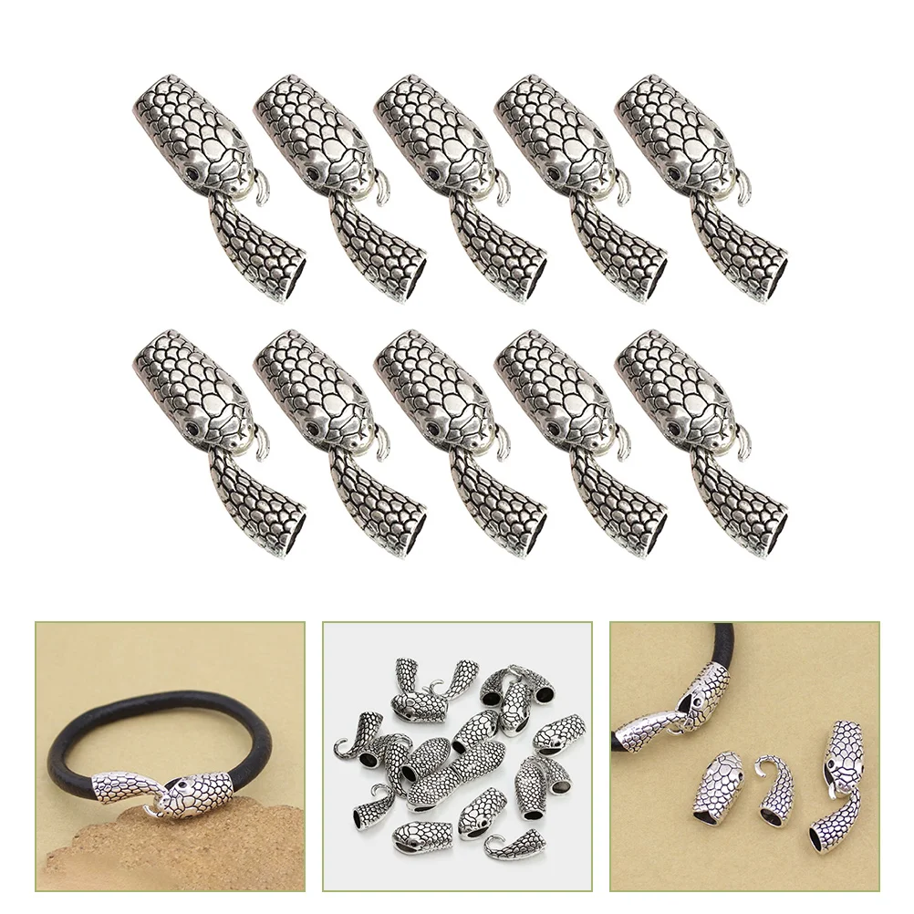 

10 Pairs Discount Bracelets Vintage Jewelry Alloy Snake Hook Necklace Clasps and Closures