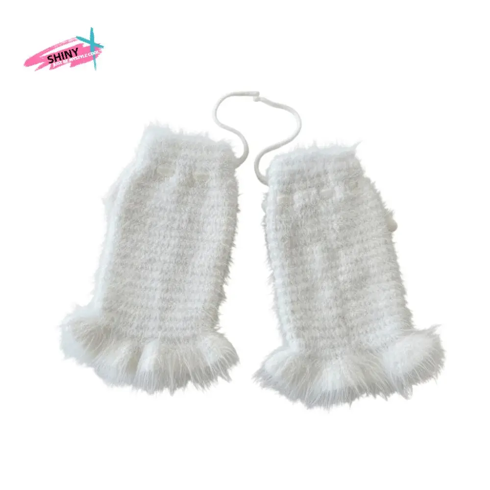 

Эластичные гетры Y2K на шнуровке, расклешенные свободные вязаные леггинсы с полосками, эластичные милые балетки, женские плюшевые чулки для девочек