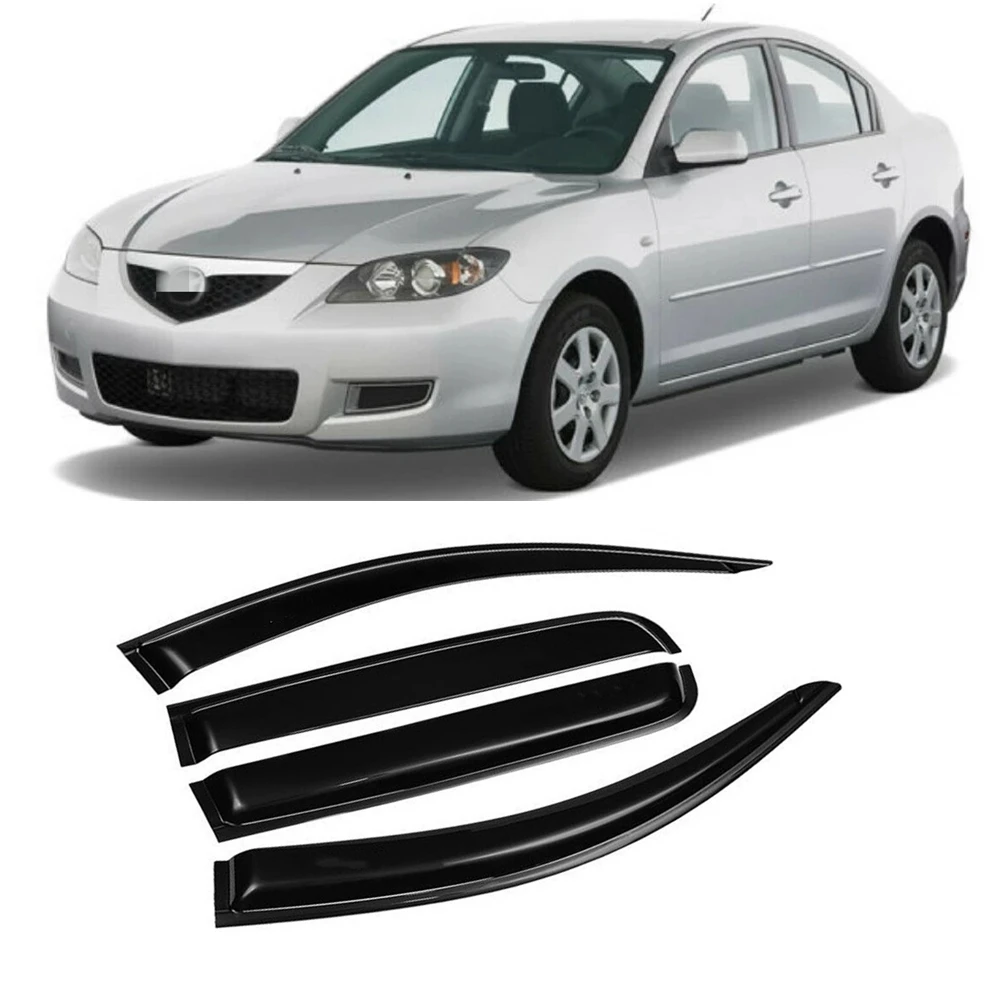 For Mazda 3 2005 2006 2007 2008 2009 2010 2011 2012 Sedan Side Window Vent Visor Sun Rain Deflector Guard Awnings Shelters Cover