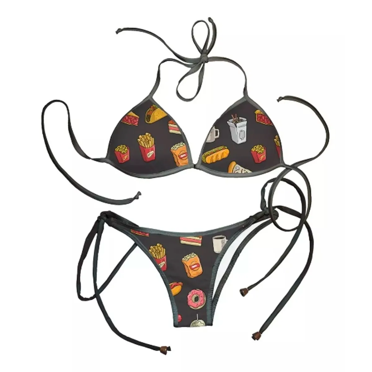 جديد مثلث بيكيني عارية الذراعين جديد مثير حار المرأة عالية الجودة 3D الطباعة شاطئ الصيف ملابس السباحة B9 #6