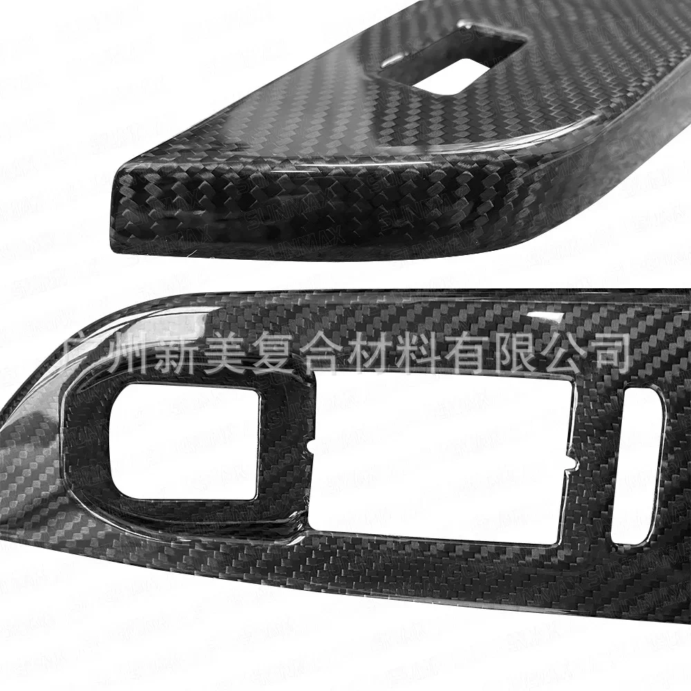 For Volkswagen Golf 8 Real dry carbon fiber window glass lifting button cover frame decoration interior modification Accessorie