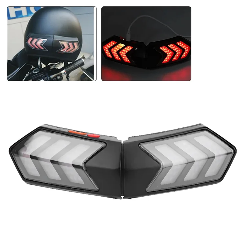 

A73X-Wireless Helmet Light Wireless Motorcycle Helmet LED Safety Light Brake Lightbar
