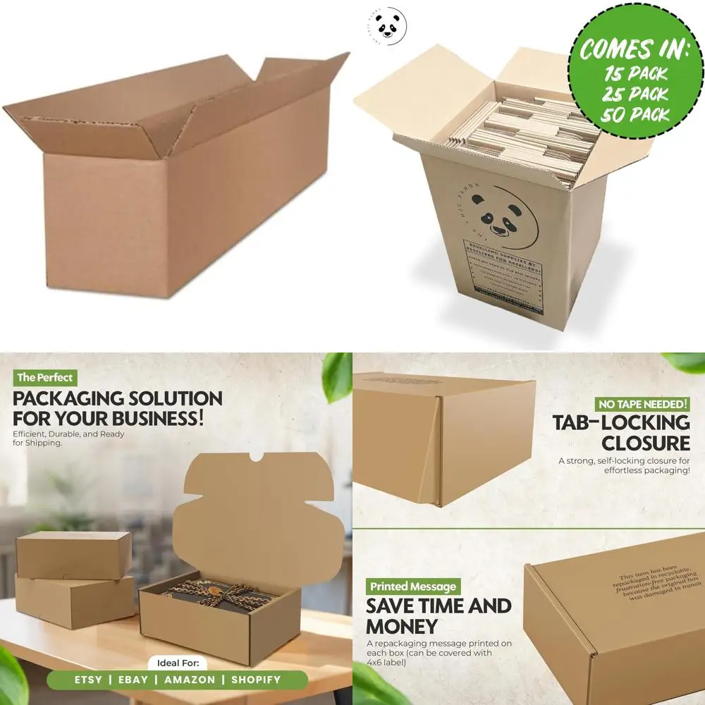 36x8x8 Inches Shipping Boxes, 25-Pack, Durable and Reliable for Shipping and Storage