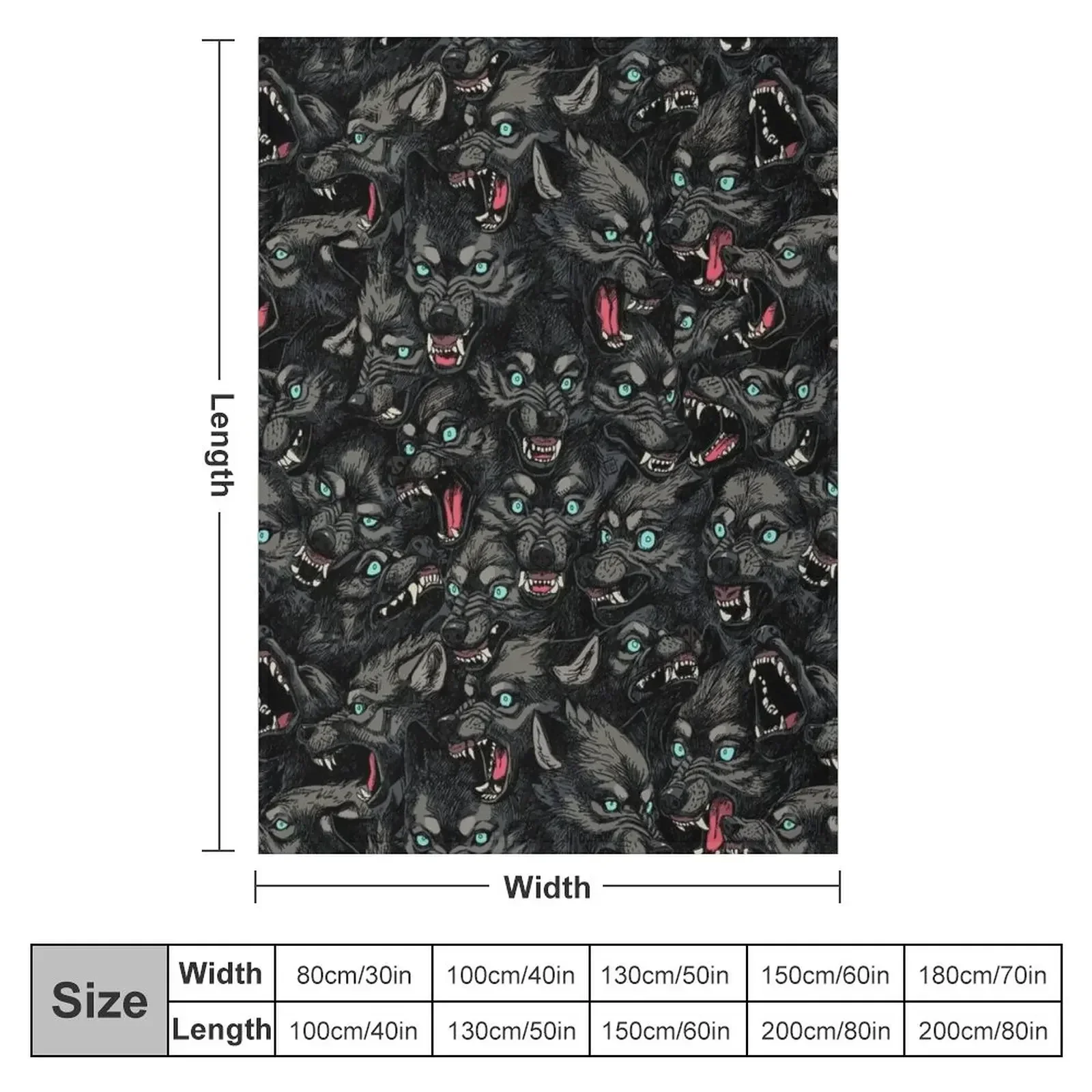 Wolf Pack Pattern Throw Blanket Luxury Travel for babies for winter Blankets