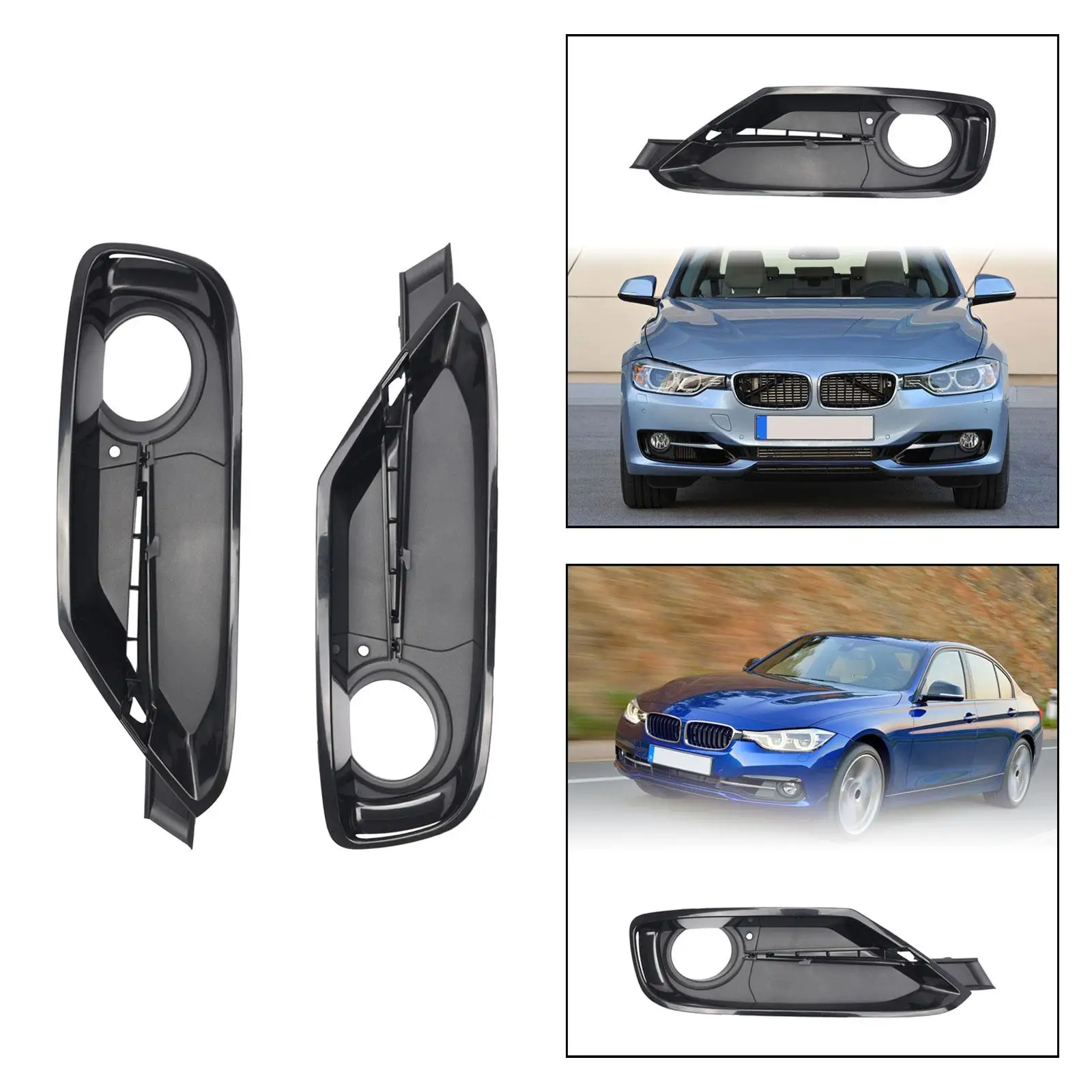 Fog Light Cover Grille Replace Parts for BMW 3 Series F30 F31 2011-2018