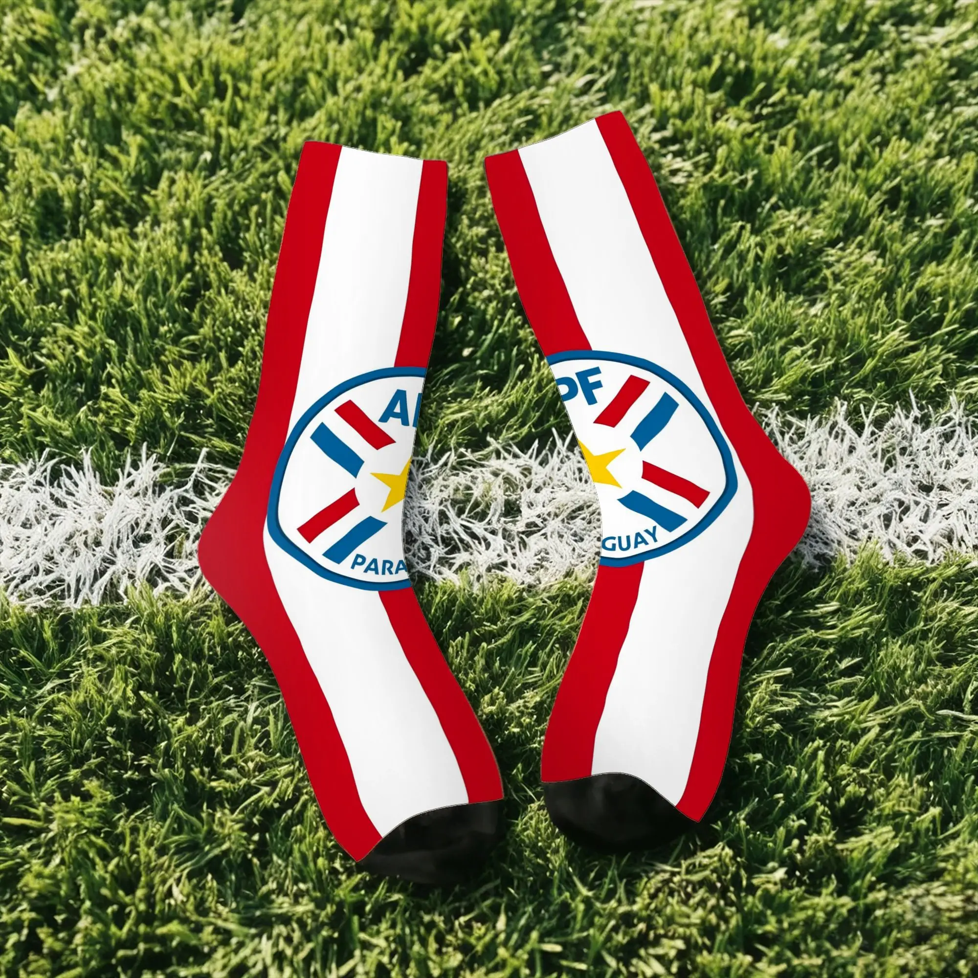 

Happy Funny Paraguay Vintage Harajuku Hip Hop Novelty Pattern Crew Sock Match Day Essentials