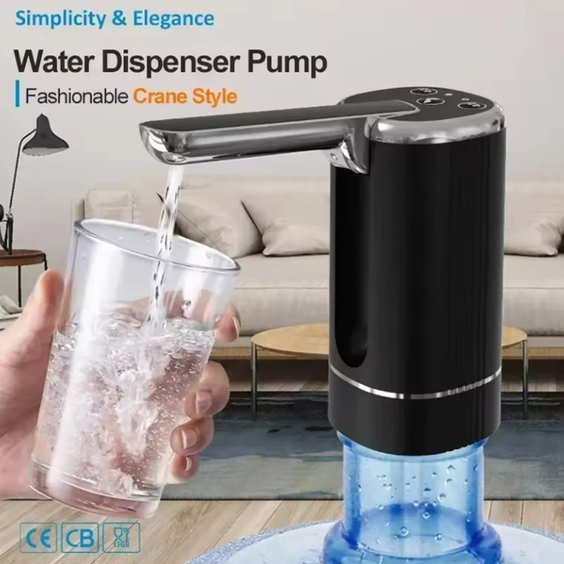 

Портативный электрический диспенсер для воды, складной насос для бутылки с водой, автоматический дозатор, насос с кнопкой управления, диспенсер для воды для дома