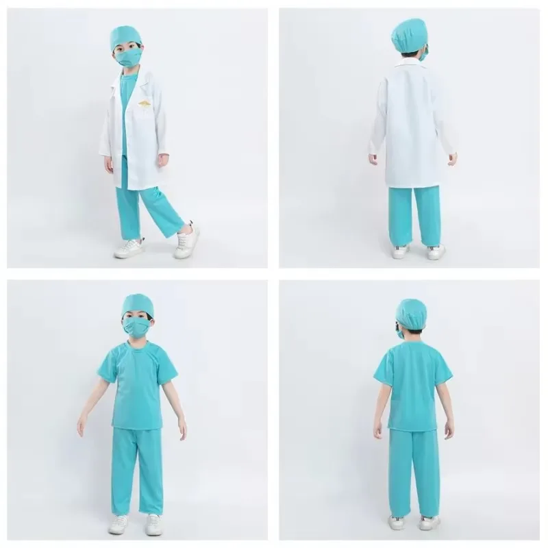 Student Performance Clothing Kids Doctor Halloween Costume - Medical Outfit for Epidemic Prevention Anesthesia Technician