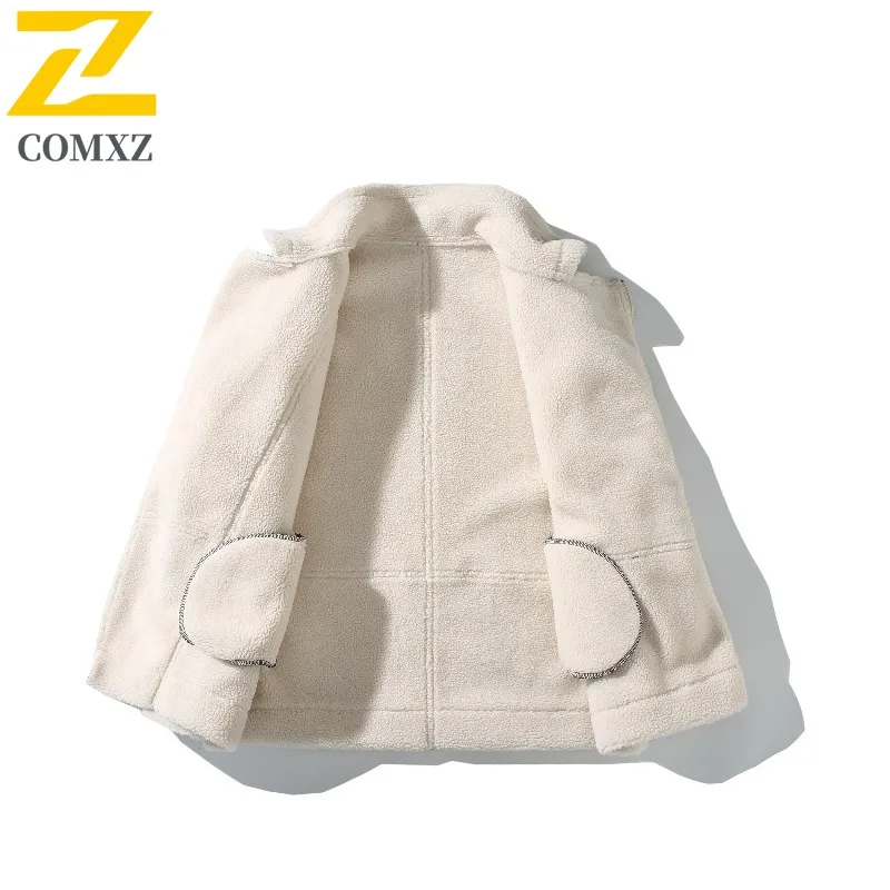 سترة COMXZ الرجالية من الصوف Preppy Premium للسفر مريحة تناسب الشتاء نزهة باركر معطف الترفيه اليومي جودة عالية الشتاء الحشو