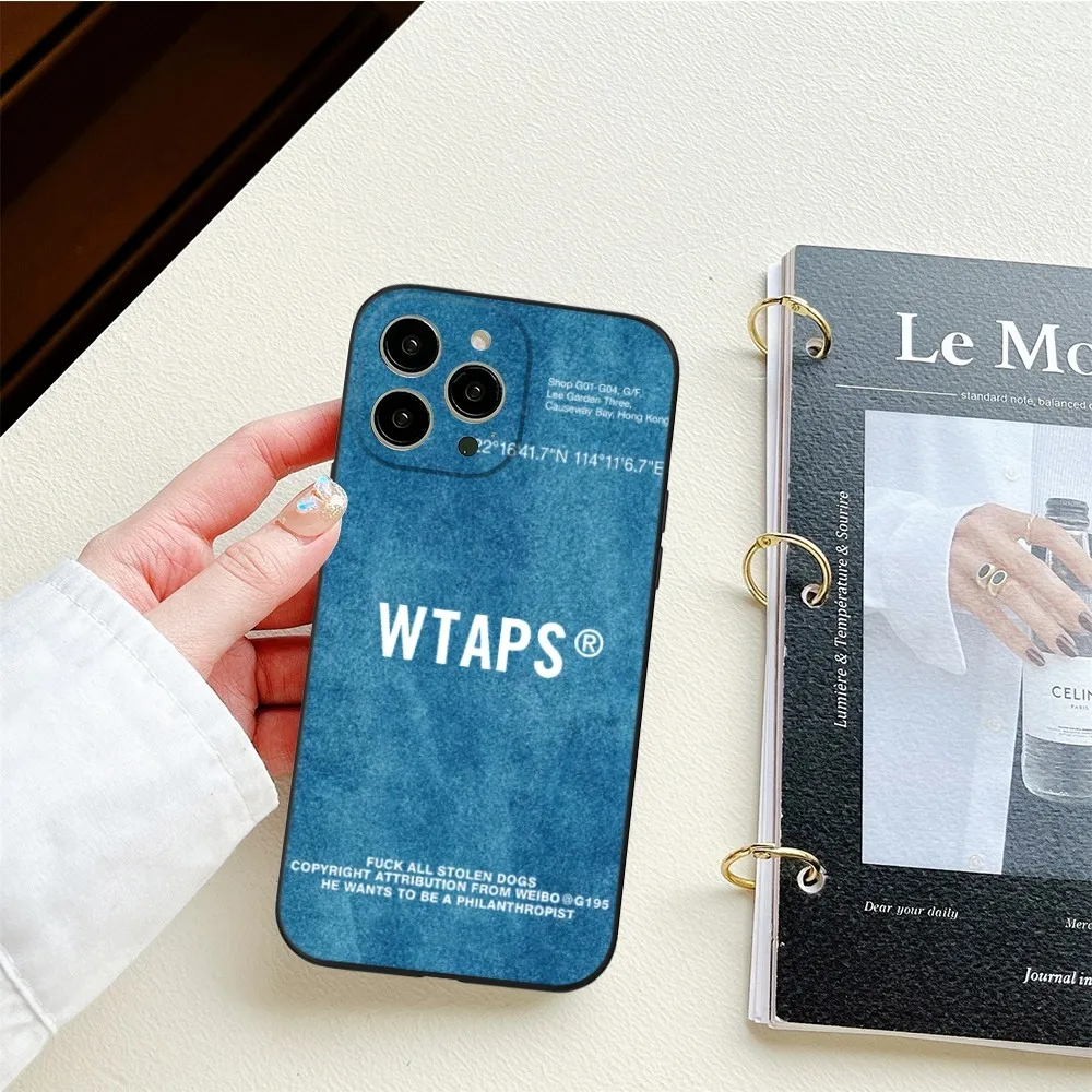 Luxury Japan Brand Street WTAPS Phone Case FOR IPhone 15 14 11 12 Pro 8 7 15 Plus 13 Pro MAX XR XS MINI Black Soft Covers