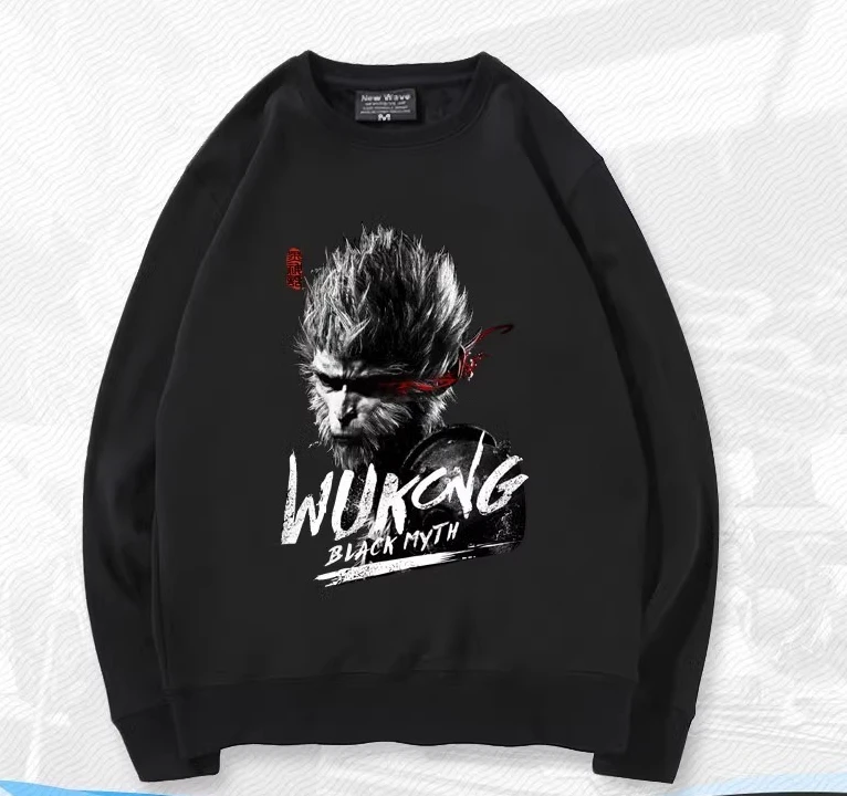 Game Black Myth Wukong Qitian Great Sage Peripheral Clothes Sweater Hoodie Men's and Women's Loose Upper Pain Clothes cos Jacket