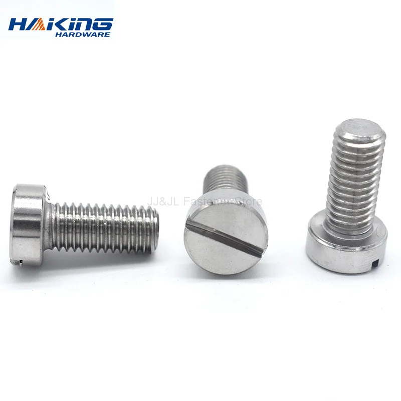 2-50pcs M1.6 M2 M2.5 M3 M4 M5 M6 M8 M10 304 A2-70 stainless steel GB65 Slotted Cap Head Slot Column Round Cheese Head Screw Bolt