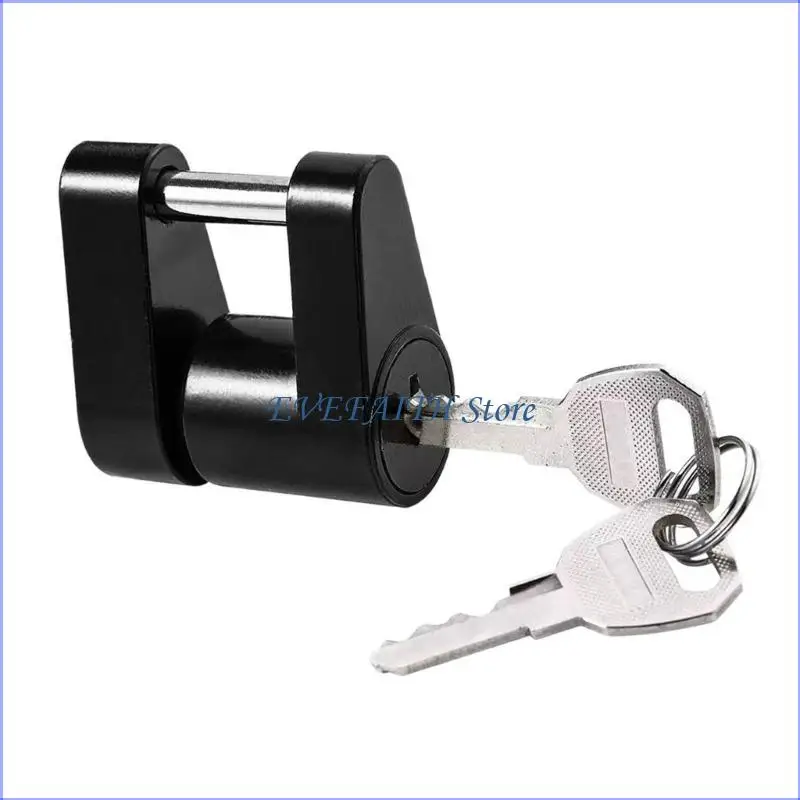 

124B Dense 1/4 Trailer Safety Lock Reinforced Metal Mixture Structure Smooth Black Against Oxidation Face