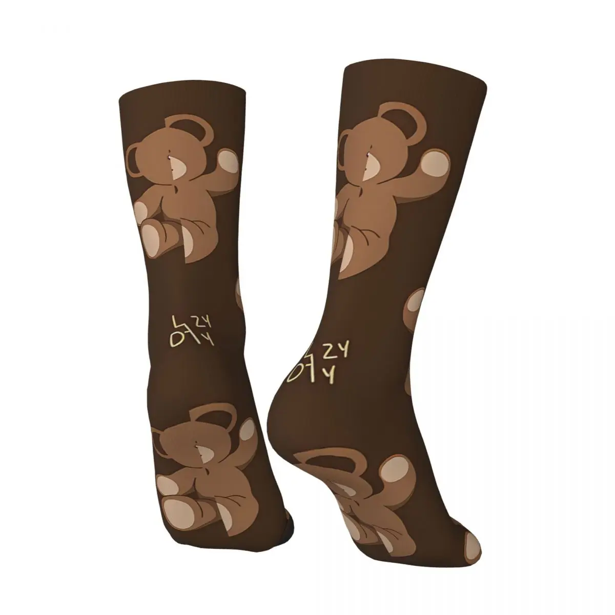 Men's Socks Cute Bear Cartoon Seamless Pattern Vintage Harajuku Teddy Bear Hip Hop Casual Pattern Crew Crazy Sock Gift Printed