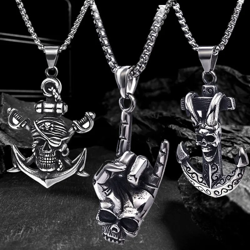 

Perfect for Men's Punk Fashion Necklaces Unleash Your Edgy Style with a Titanium Steel Cast Nail Cross Pendant