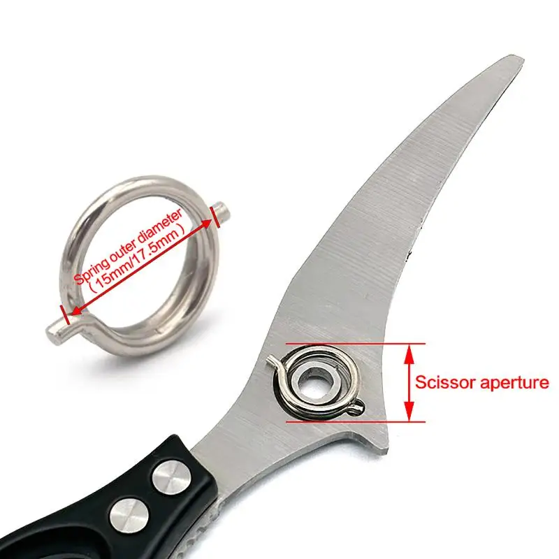 New 5/10Pcs Chicken Bone Scissors Accessories Spring Wire Diameter 1.8mm/2mm Stainless Steel Torsion Spring