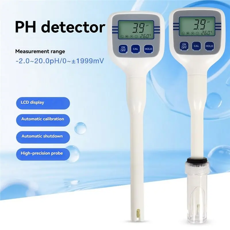 A55F-Digital PH Meter Multipurpose Acidity Meter Pen Type PH/ORP/TEMP Tester Soil Analyzer With Display For Pool Aquarium