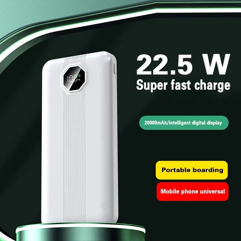 PD 20W Super Fast Charging 20000mAh Power Bank TwoWay High Capacity Portable Digital Display External Battery for IPhone Samsung