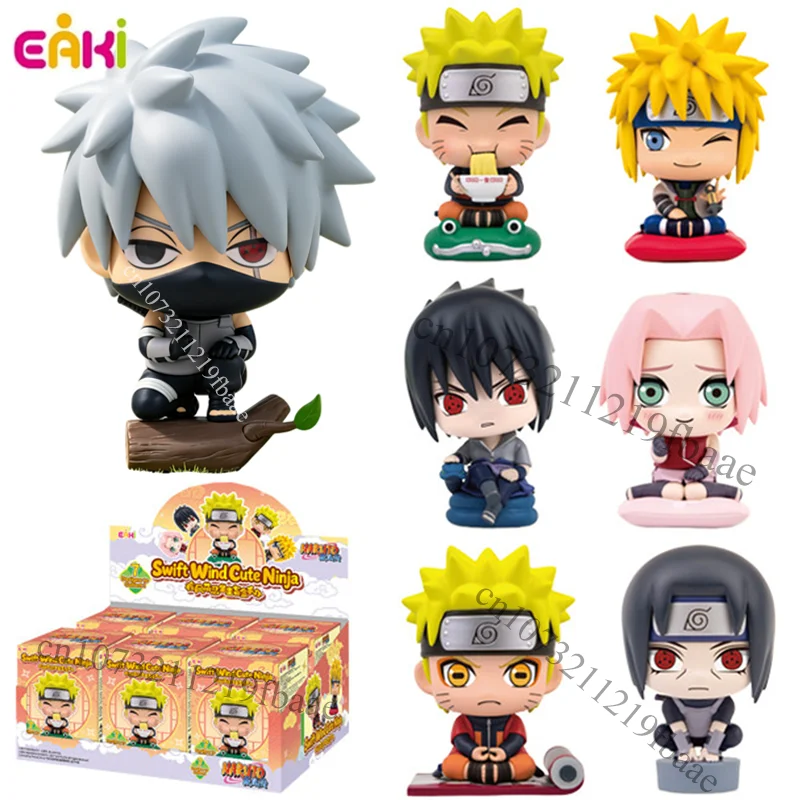 Genuine Naruto Shippuden Blind Box Swift Wind Cute Ninja Series Toy Anime Figure Kakashi Sasuke Mystery Box Itachi Ornament Gift