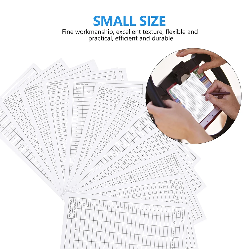 

10pcs Golf Scorecard Lightweight Coated Paper Sports Course Supplies Equipment Premium Golfs Score Cards Smooth Write Ball