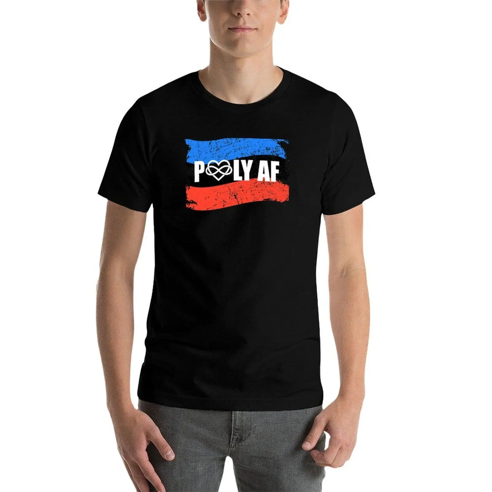 

Poly Af Polyamorous Flag Polyamory Pride graphic T-Shirt cotton t shirts high quality graphic t shirts for man T-Shirt