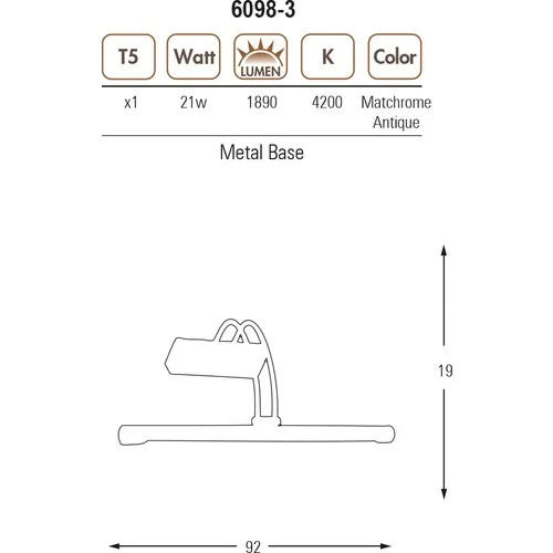 Özcan Lighting 6098-3,20Beflin Board Aydeskitme