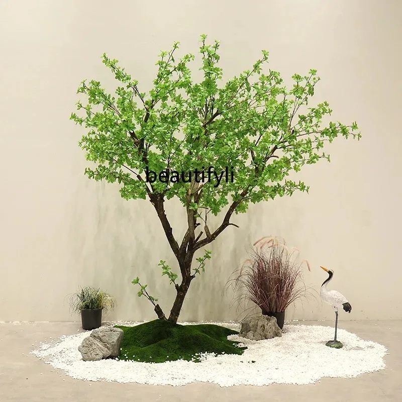 A485 Simulation Bell Tree Green Maple Tree Large Landscaping Interior Decoration Display Nordic Style Fake Trees