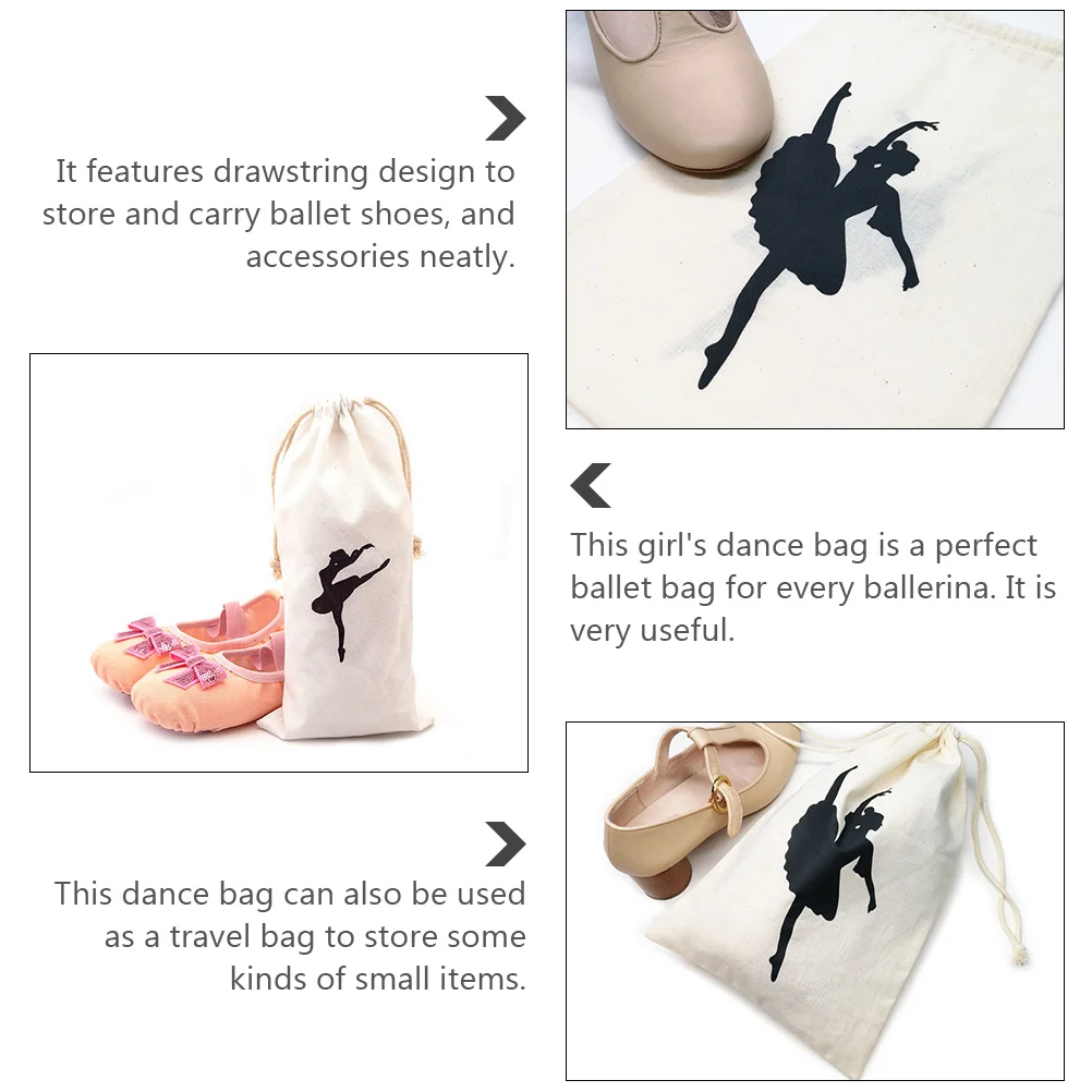 2 Pcs Bag Point Shoes Storage Ballet Creative Drawstring Accessories Bags