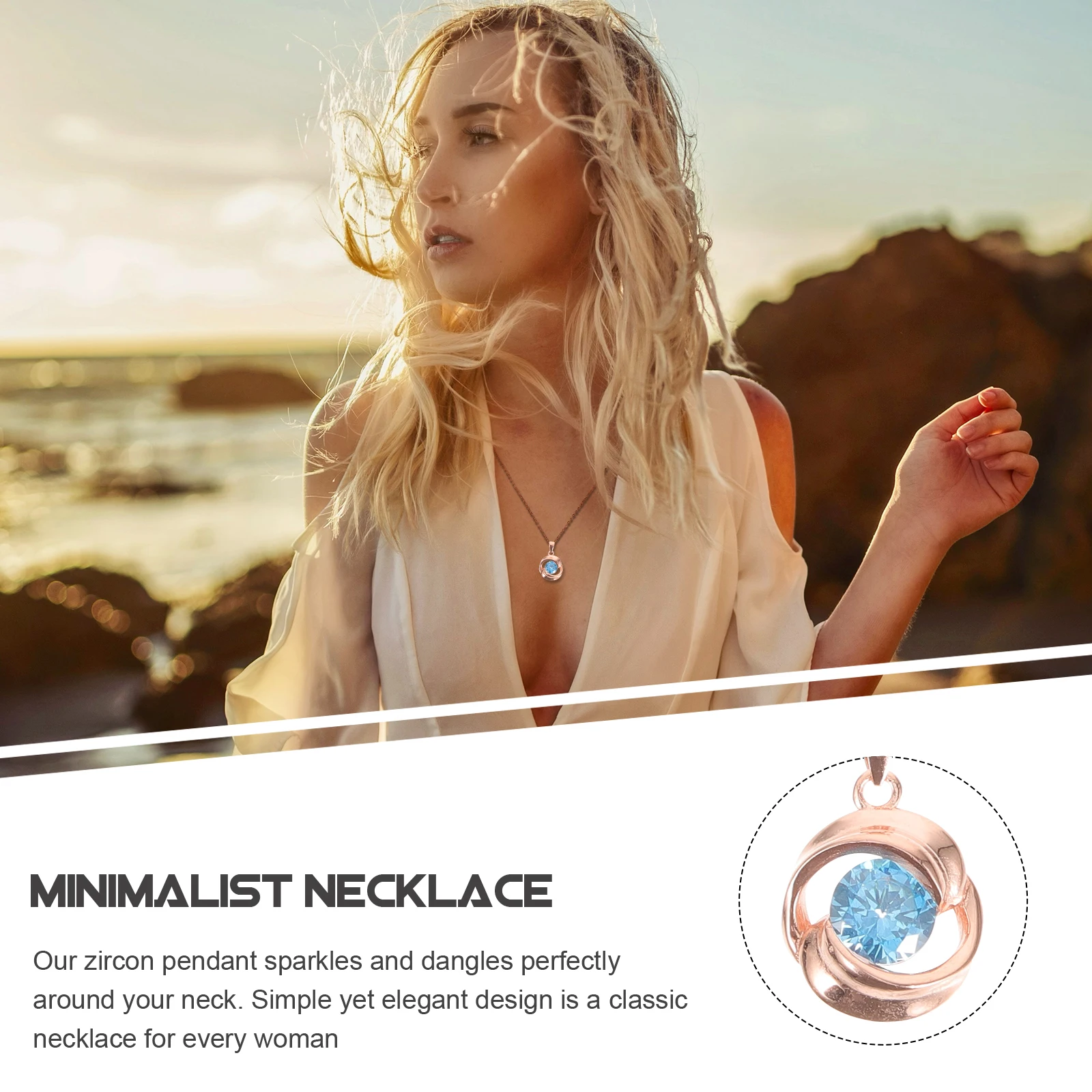 Rose Necklace Dainty for Women Women's Pendant Necklaces Choker Department