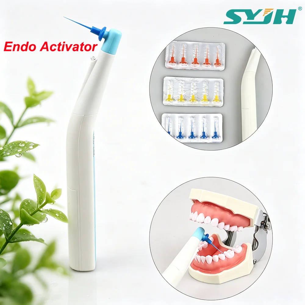 

SYJH Dental Root Canal Sonic Irrigator Ultrasonic Activator Vibration Cleaning Dentistry Root Canal Endodontic Tool With 60 Tips