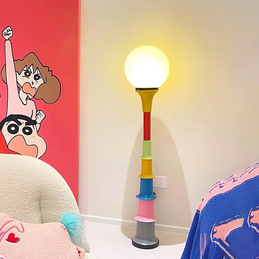 

Daughter room color Bauhaus simple floor lamp eye protection creative bedroom cream wind bedside boy living room table lamp