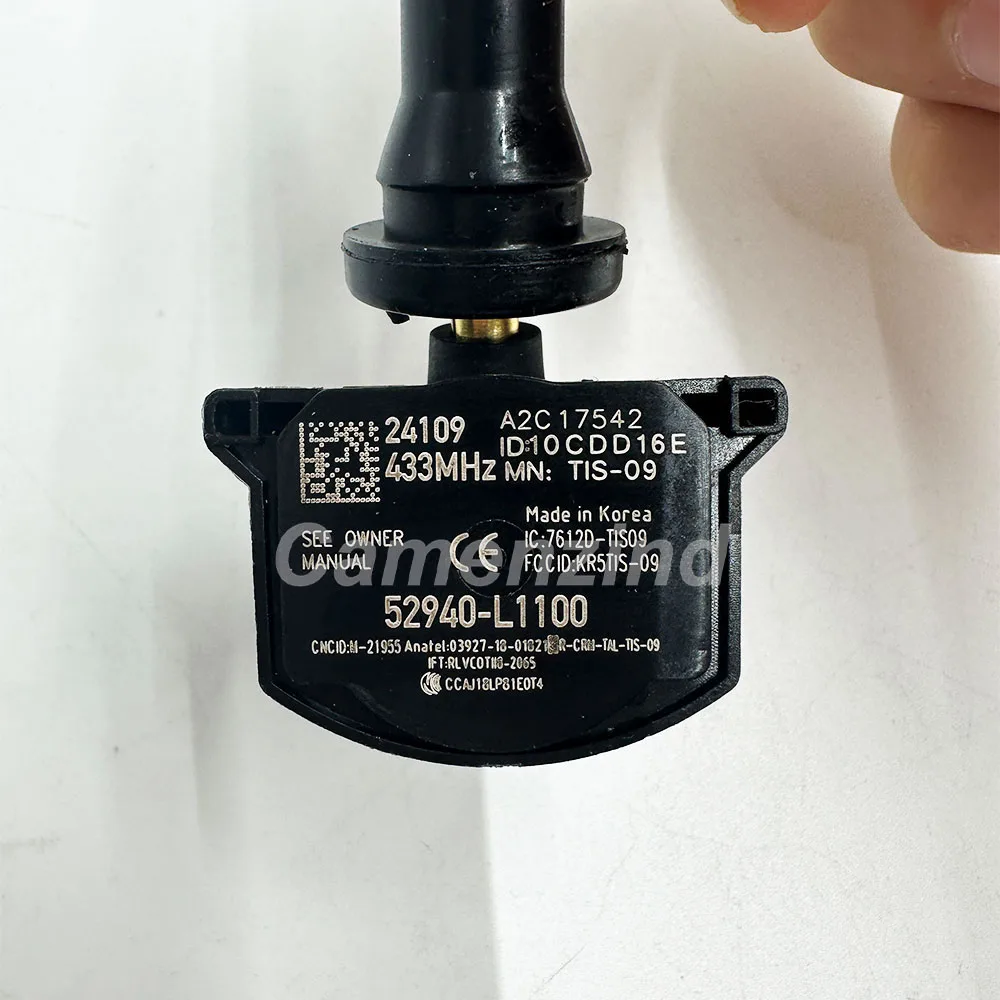 4X 52940-L1100 52940L1100 433MHz TPMS مستشعر ضغط الإطارات لشركة هيونداي إلنترا أيونيك سوناتا كيا كرنفال أوبتيما سورينتو 20-2023 #3