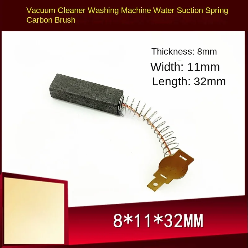 

10Pcs Vacuum Cleaner Washing Machine Motor Brush 8X11X32 Pumping Machine Water Absorber Motor Motor Spring Carbon Brush