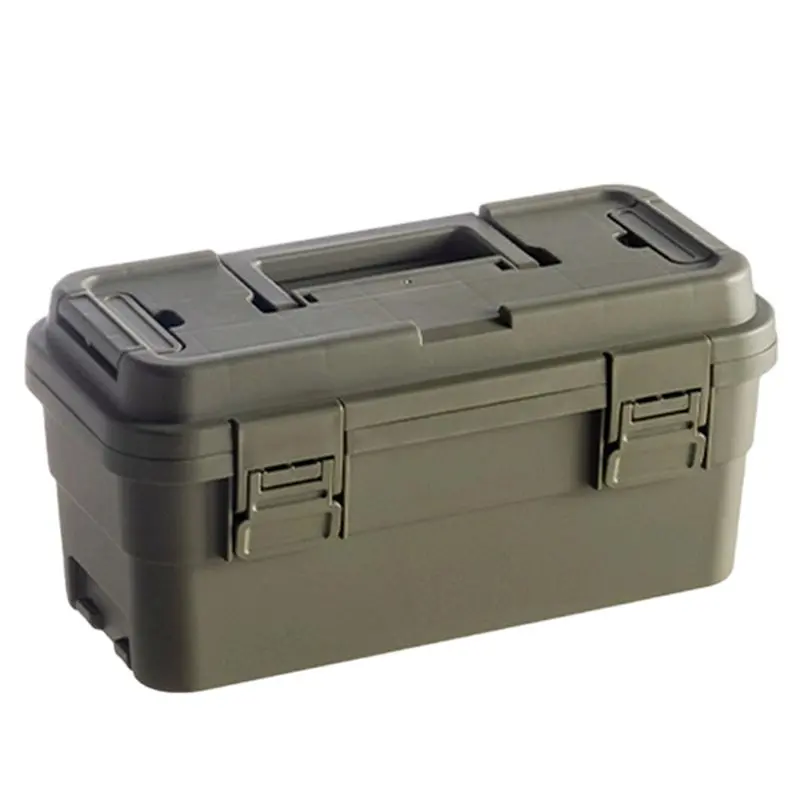 A27F-Gardening Tool Box, Tool Storage Box, Hardware Storage Set, Plastic Waterproof Storage Box, Cargo Box Green