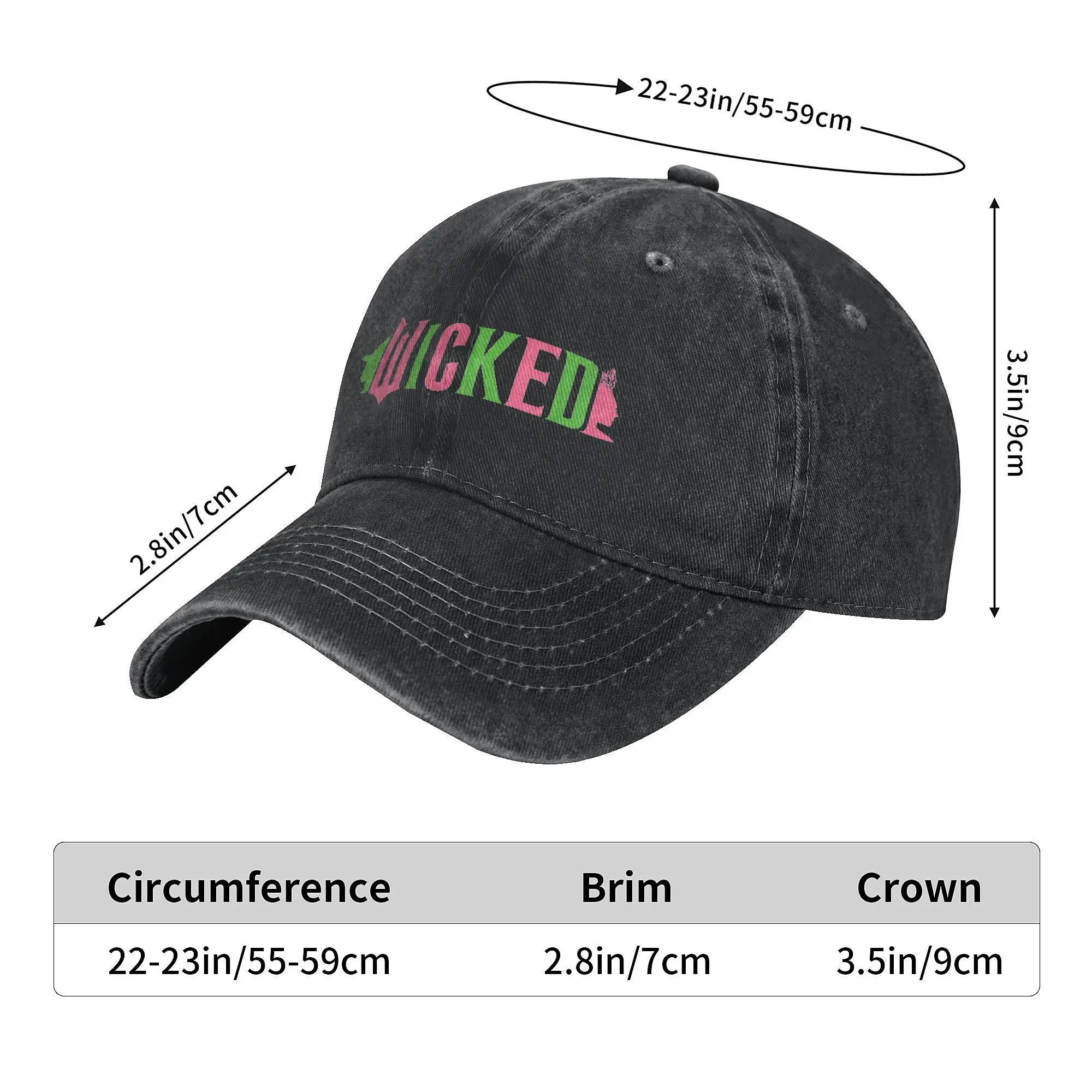 Wicked Musical Movie 2024 Baseball Caps Outfits For Unisex  Adjustable Trucker Hat