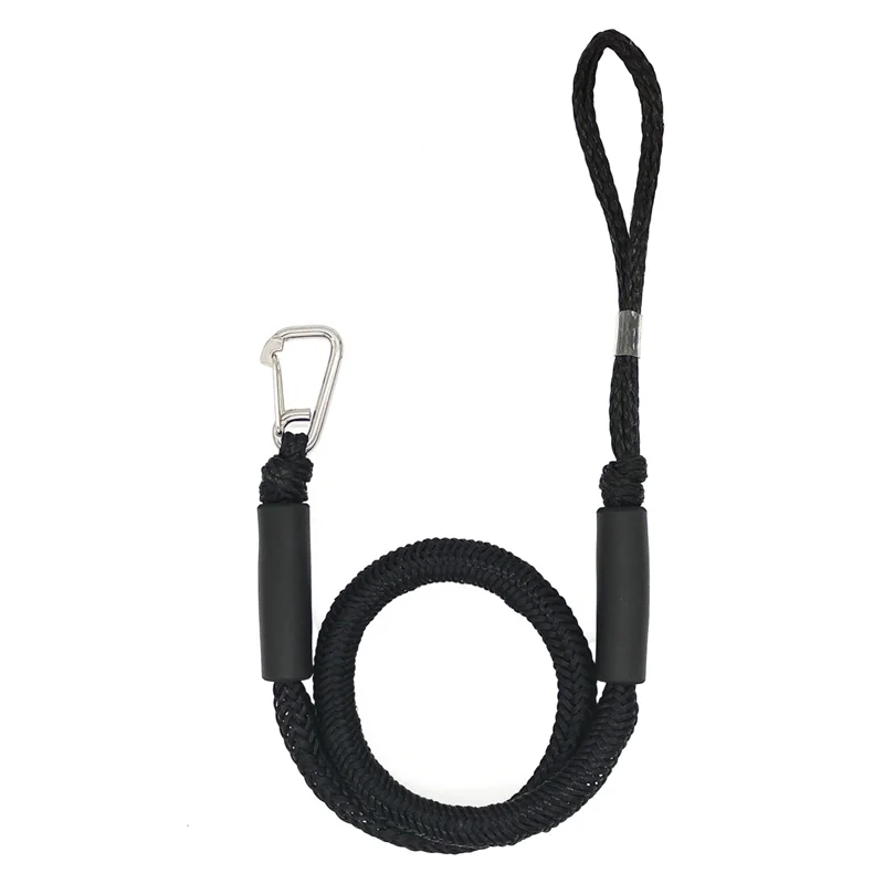 Boat Bungee Dock Lines Marine Mooring Rope for Motor Kayak Anchor Rope Cord Dockline Boats Kayak Accessories Black