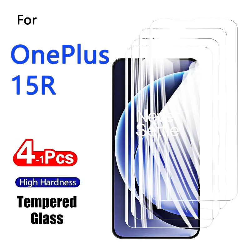 

1-4PCS HD Screen Protectors For OnePlus 15R 15 R Tempered Glass Crystal 9H High Aluminum Anti Scratch Case Friendly Fingerprint