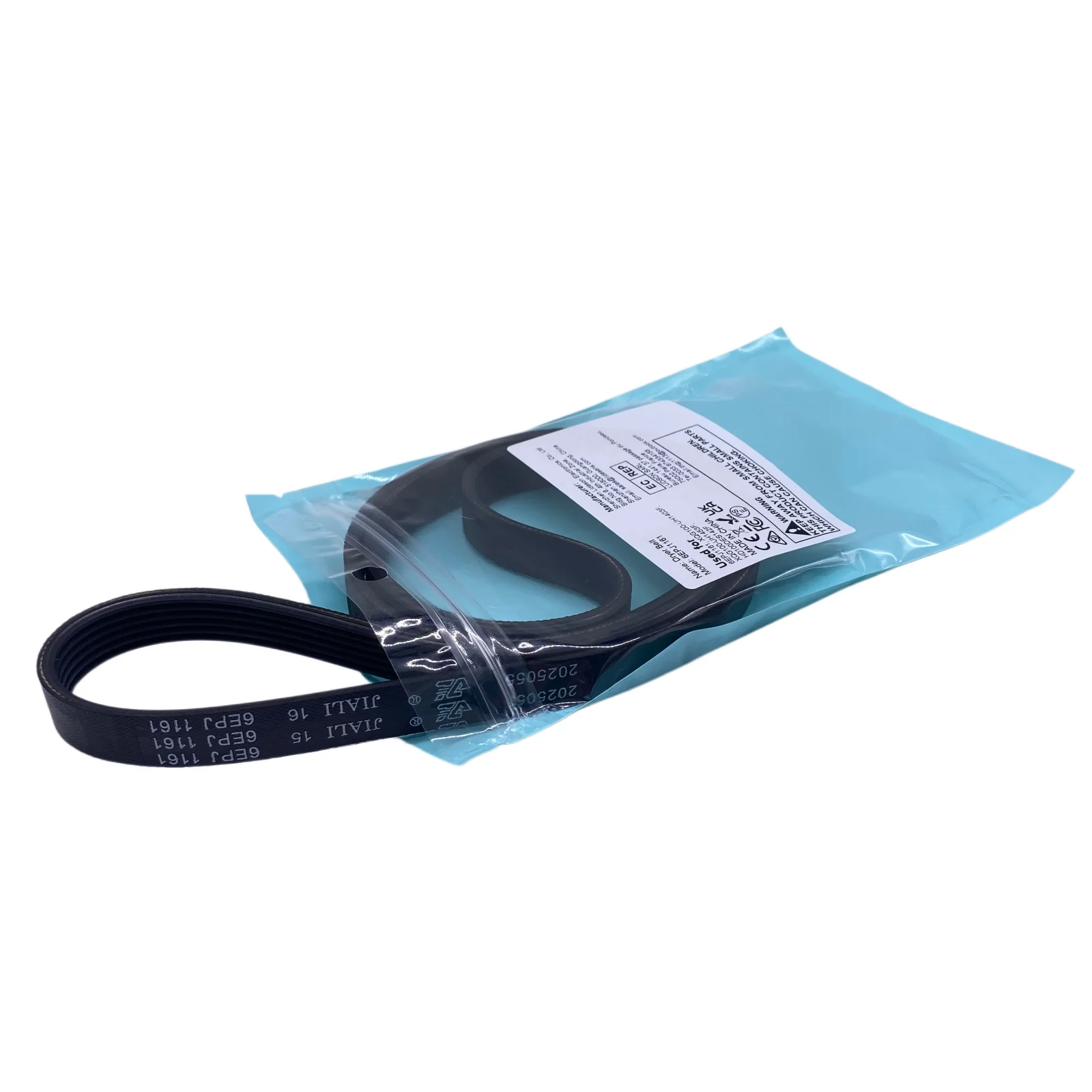6EPJ1161 6EPJ 1161 Washer Drive Belt 6-Rib Rubber Belt for Hisense XQG100-UH1403F UH1453F HD100DES142F Tumble Dryer Belt