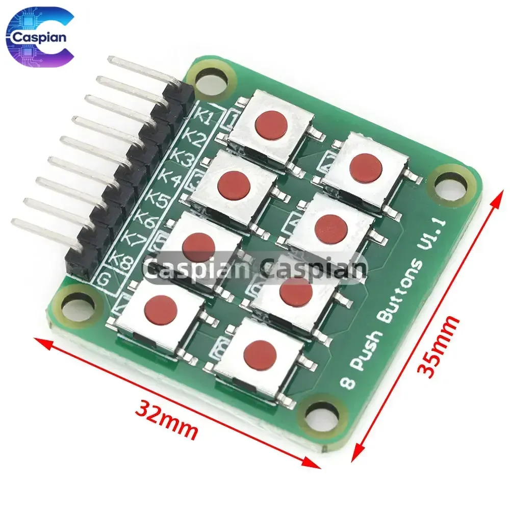 2x4 Keypad 4x2 Keypad 8 Push Buttons V1.00 Key Board Matrix Keyboard Button for Arduin0 AVR PIC 2*4 Module AVR PIC