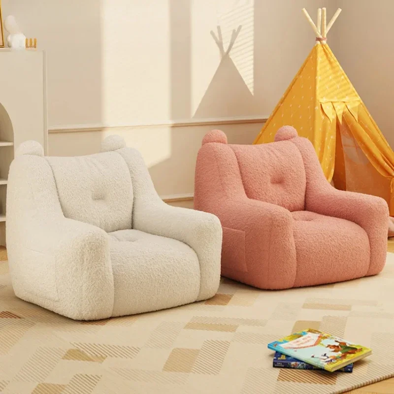 Creative Single Person Small Sofa Female Cartoon Lazy Sofa Chair Teddy Bear Sitting Pier Floating Window Tatami Reading Backrest