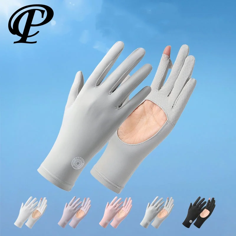 

Women Summer Gloves Driving Cycling Anti-Slip Hollow Out Palm Thin Comfortable Quick Drying Sun Protection Bike Accessories