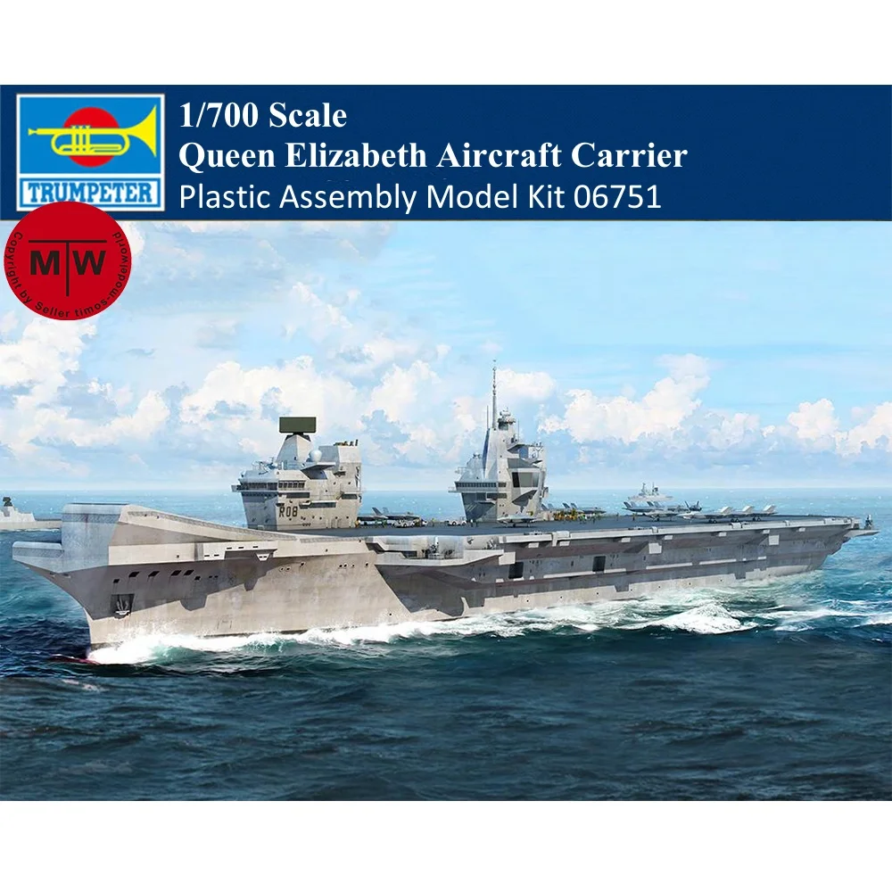 

Trumpeter 06751 1/700 Scale Queen Elizabeth Aircraft Carrier Military Plastic Assembly Model Kits