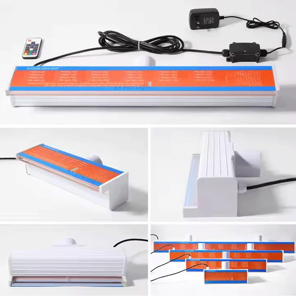 

12W RGB LED Waterfall Descent Fountain Light 300mm Length DC12V Swimming Pool Cascade Decorative Wall Hanging Fountain Spillway