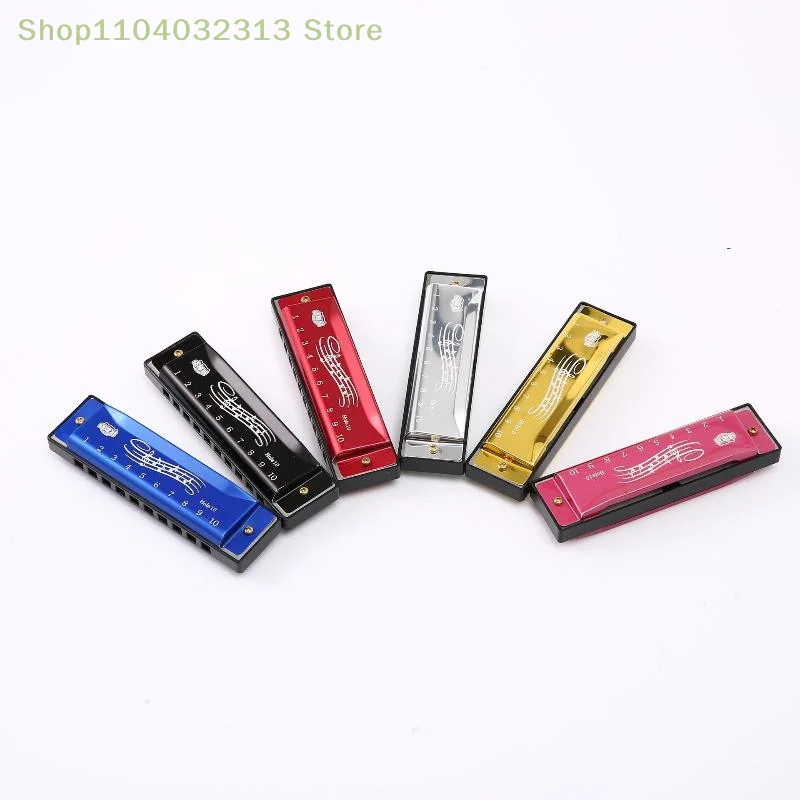 1PC 10-Hole 20-Tone Harmonica in Color C Professional Beginner Set with Case Ideal Christmas Gift for Music Lovers - view 2