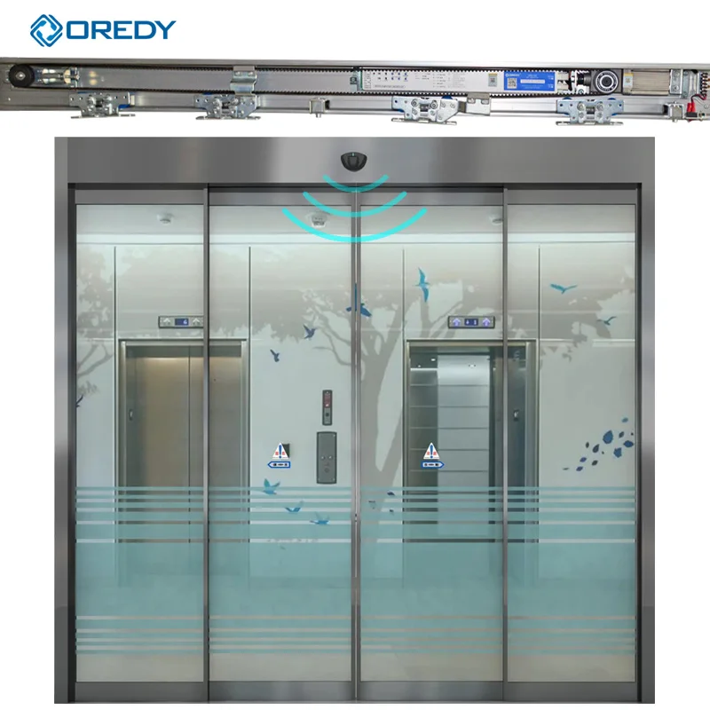 OREDY Multifunctional Closer Automatic Sliding Door Motor Kit Glass Door Opener Operator System