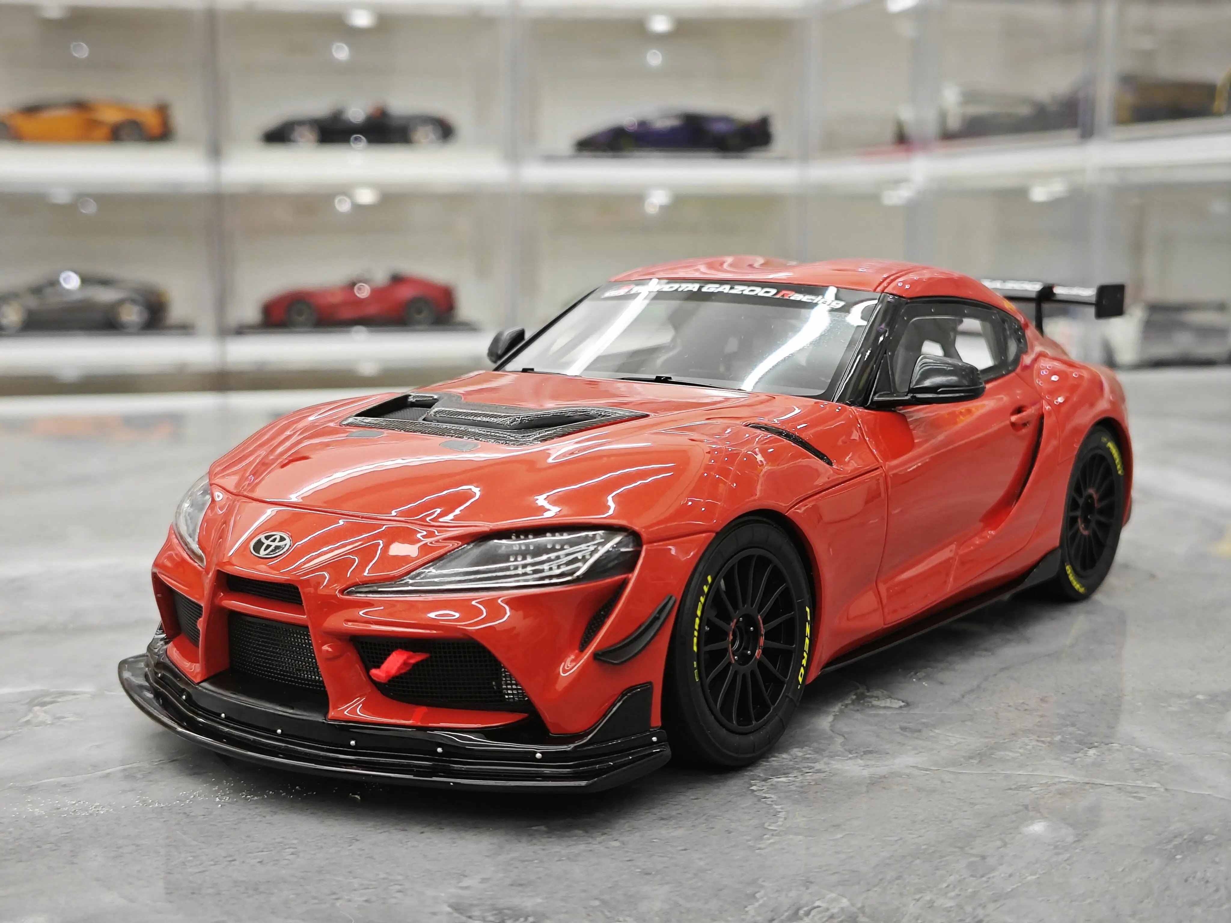

OTTO 1:18 Supra GT4 100 JDM Orange Simulation Limited Edition Resin Metal Static Car Model Toy Gift